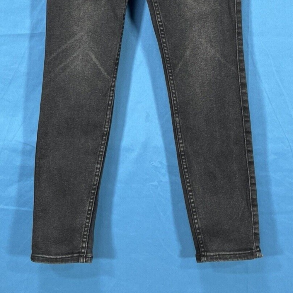 OLD NAVY Rockstar BLACK Stretch Denim EXTRA HIGH RISE Super Skinny JEANS Sz 6 - Picture 3 of 6